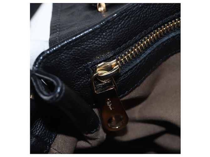 Chloé Borsa Chloe Elsie in pelle 2way Nero Oro Auth am12745V D'oro - vista 26