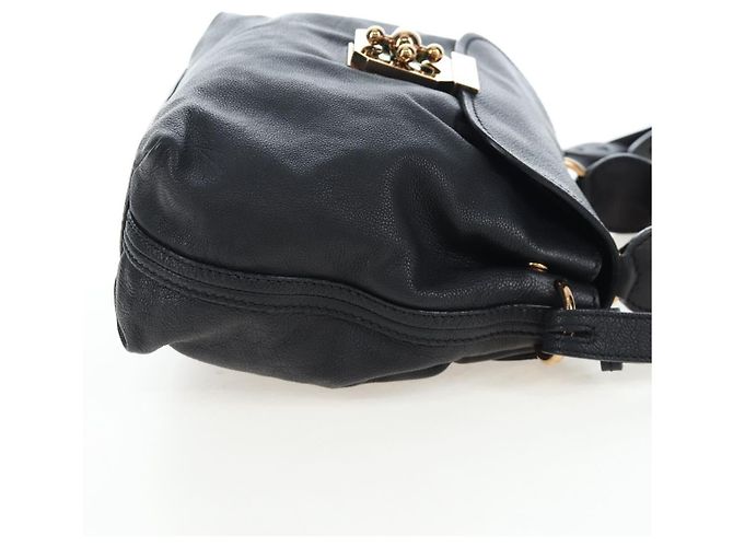 Chloé Borsa Chloe Elsie in pelle 2way Nero Oro Auth am12745V D'oro - vista 4