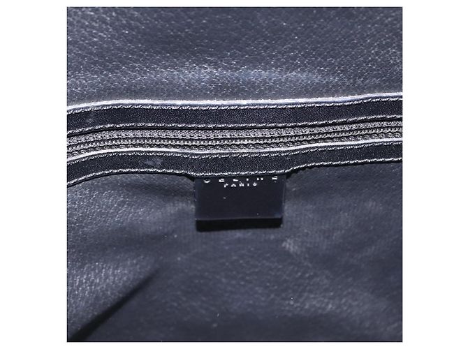 Céline Bolsa de Ombro CELINE Macadam Canvas PVC Leather Black Gold Auth 206055 Preto Dourado - vista 20
