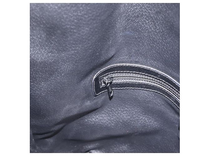 Céline Bolsa de Ombro CELINE Macadam Canvas PVC Leather Black Gold Auth 206055 Preto Dourado - vista 23