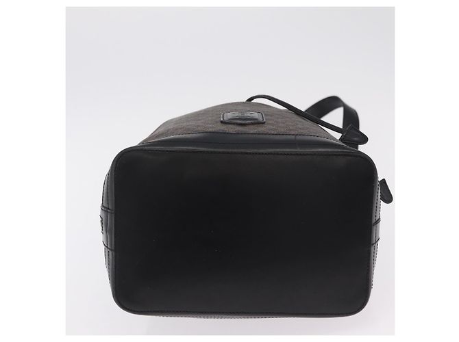 Céline Bolsa de Ombro CELINE Macadam Canvas PVC Leather Black Gold Auth 206055 Preto Dourado - vista 5