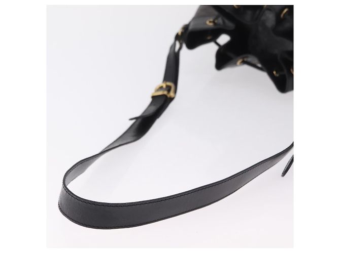 Céline Bolsa de Ombro CELINE Macadam Canvas PVC Leather Black Gold Auth 206055 Preto Dourado - vista 7