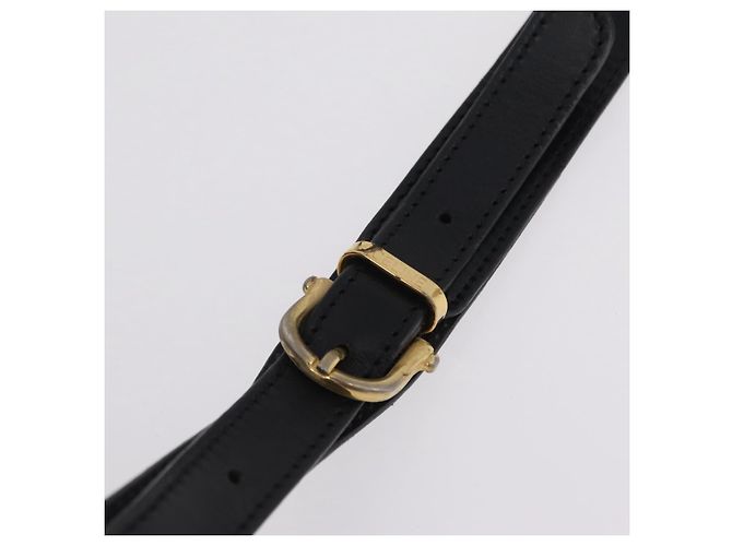 Céline Bolsa de Ombro CELINE Macadam Canvas PVC Leather Black Gold Auth 206055 Preto Dourado - vista 8