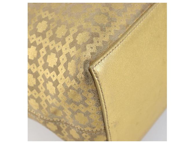 Céline Bolso Tote CELINE Suede Gold Auth BA16117 Dorado - vista 15