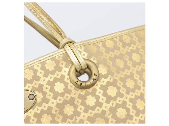 Céline Bolso Tote CELINE Suede Gold Auth BA16117 Dorado - vista 17
