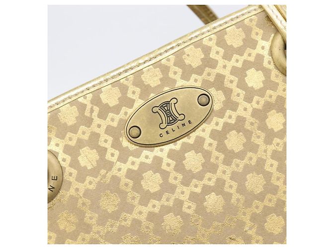 Céline Bolso Tote CELINE Suede Gold Auth BA16117 Dorado - vista 18