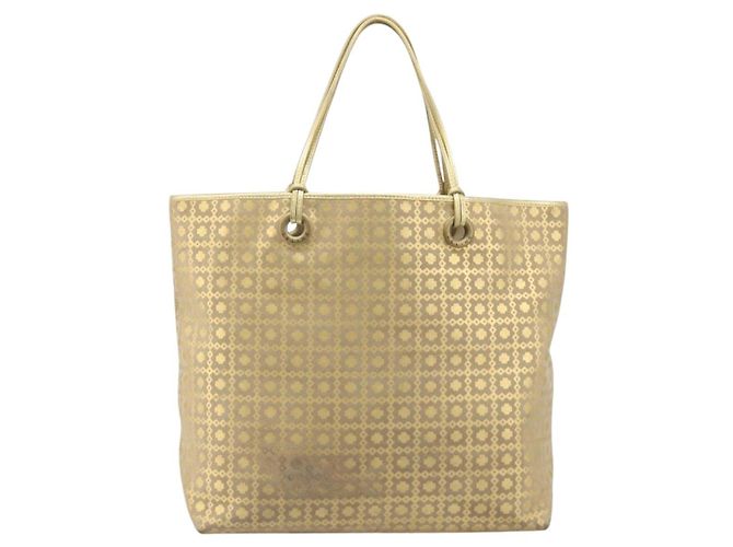 Céline Bolso Tote CELINE Suede Gold Auth BA16117 Dorado - vista 2