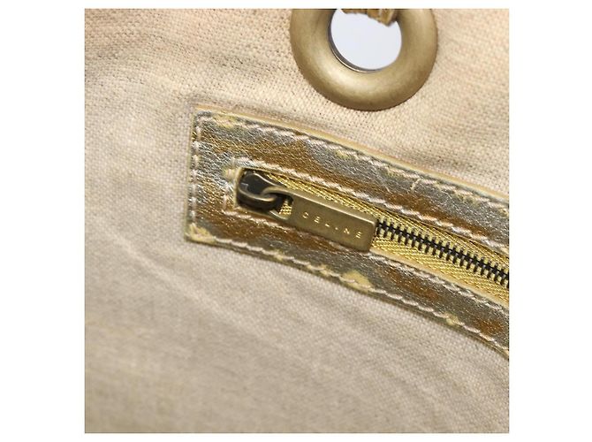 Céline Bolso Tote CELINE Suede Gold Auth BA16117 Dorado - vista 22
