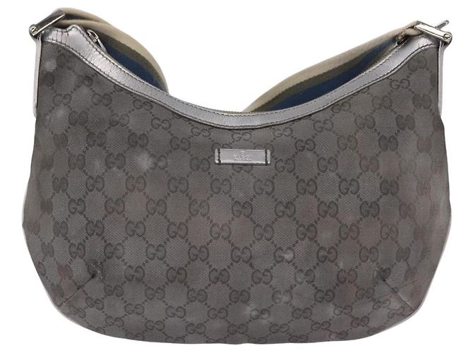 Borsa a Tracolla GUCCI GG Canvas Silver 181092 Auth 207594 Argento - vista 13