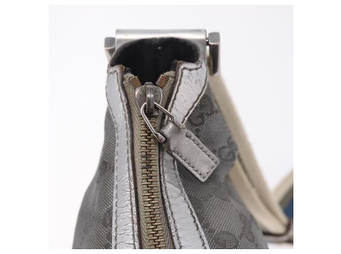 Borsa a Tracolla GUCCI GG Canvas Silver 181092 Auth 207594 Argento - vista 22