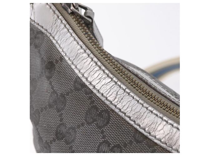 Borsa a Tracolla GUCCI GG Canvas Silver 181092 Auth 207594 Argento - vista 23