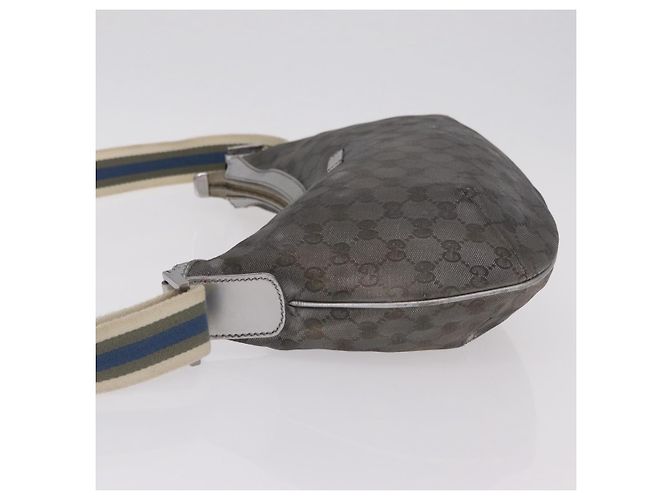 Borsa a Tracolla GUCCI GG Canvas Silver 181092 Auth 207594 Argento - vista 4