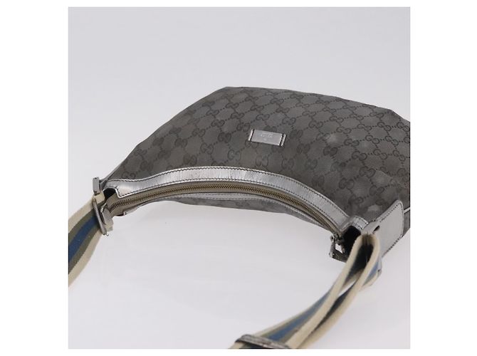 Borsa a Tracolla GUCCI GG Canvas Silver 181092 Auth 207594 Argento - vista 6