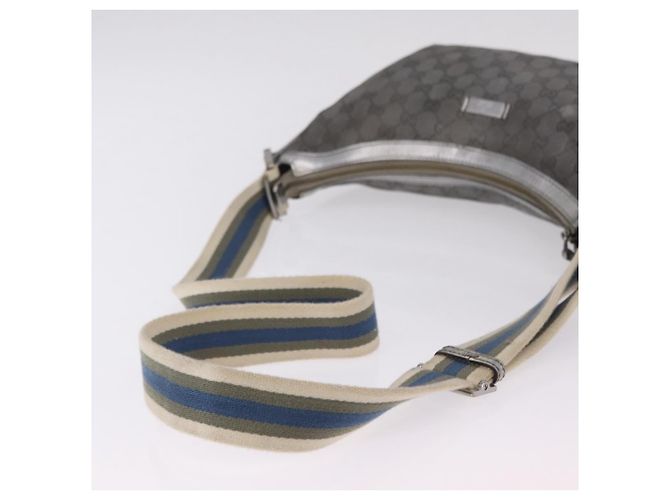 Borsa a Tracolla GUCCI GG Canvas Silver 181092 Auth 207594 Argento - vista 8