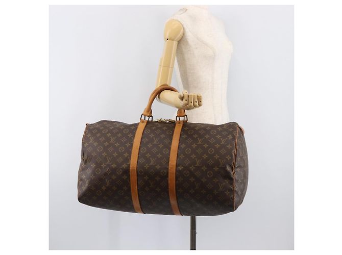LOUIS VUITTON Monogram Keepall 55 Boston Bag M41424 LV Auth 205084V Monogramm - Ansicht 23