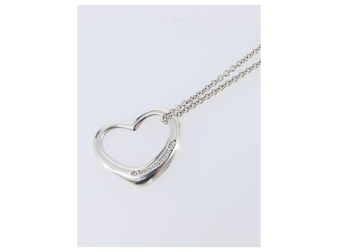 Tiffany & Co. Open Heart Halskette Ag925 Silver Auth 205493M Silber - Ansicht 11