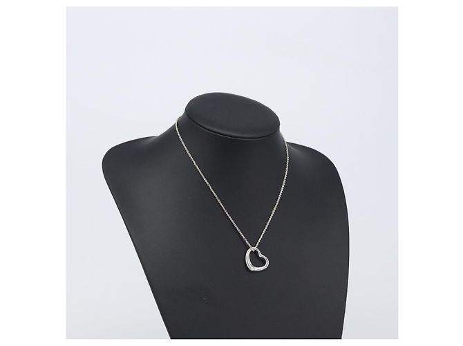 Tiffany & Co. Open Heart Halskette Ag925 Silver Auth 205493M Silber - Ansicht 21