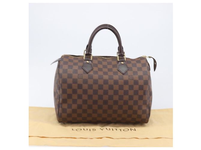 LOUIS VUITTON Damier Ebene Speedy 30 Hand Bag N41364 LV Auth LN098V - vista 12