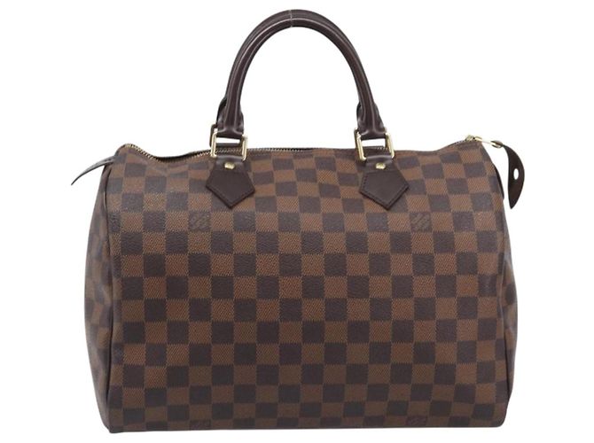 LOUIS VUITTON Damier Ebene Speedy 30 Hand Bag N41364 LV Auth LN098V - vista 13