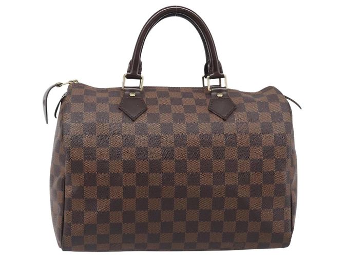 LOUIS VUITTON Damier Ebene Speedy 30 Hand Bag N41364 LV Auth LN098V - vista 2