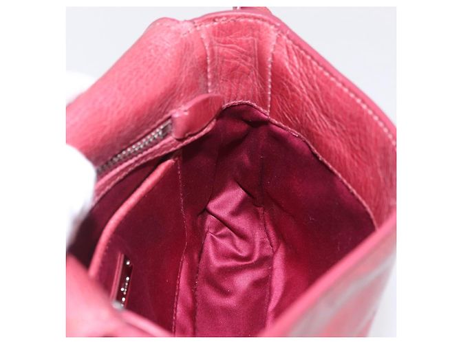 Miu Miu Schultertasche Leder Rosa Silber Auth BA16100A Pink - Ansicht 28