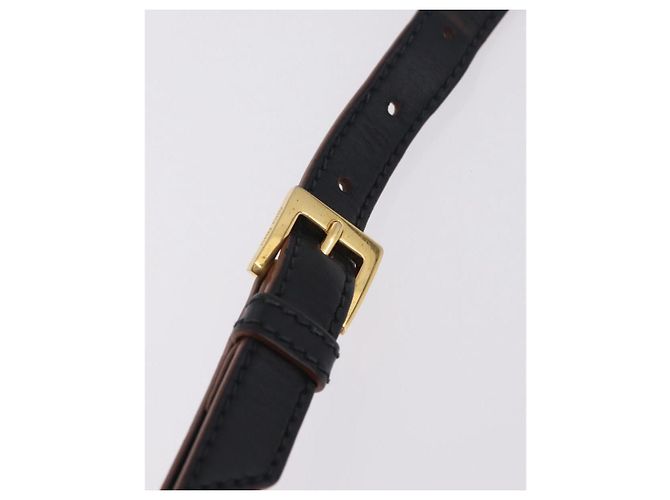 Borsa a tracolla Miu Miu Madras in pelle nera e oro Auth 207539M Nero - vista 15