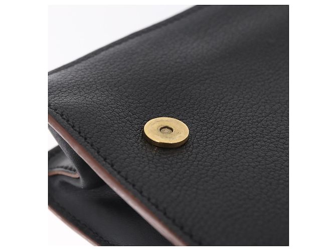 Borsa a tracolla Miu Miu Madras in pelle nera e oro Auth 207539M Nero - vista 25