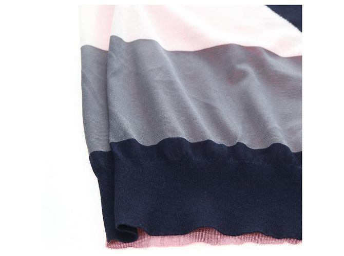 LOUIS VUITTON Kurzarm T-Shirt aus Strick S Navy LV Auth 204948M Marineblau - Ansicht 6