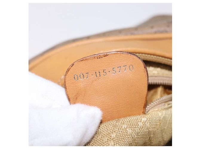 Borsa a Tracolla GUCCI Pelle Beige Oro 007 115 5770 Auth 206426 - vista 12