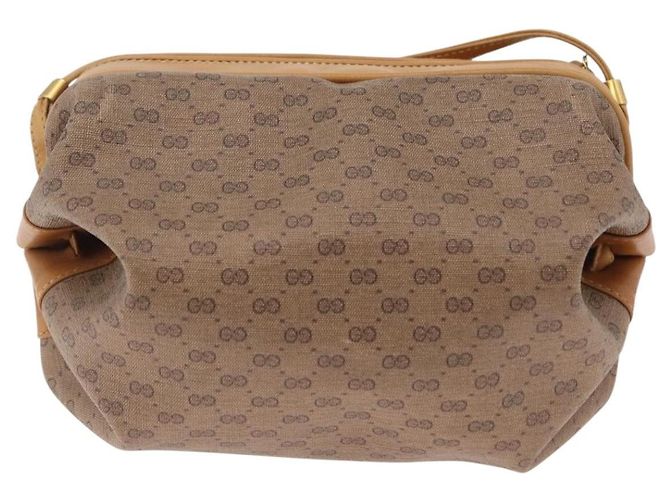 Borsa a Tracolla GUCCI Pelle Beige Oro 007 115 5770 Auth 206426 - vista 2