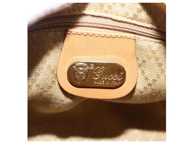 Borsa a Tracolla GUCCI Pelle Beige Oro 007 115 5770 Auth 206426 - vista 20