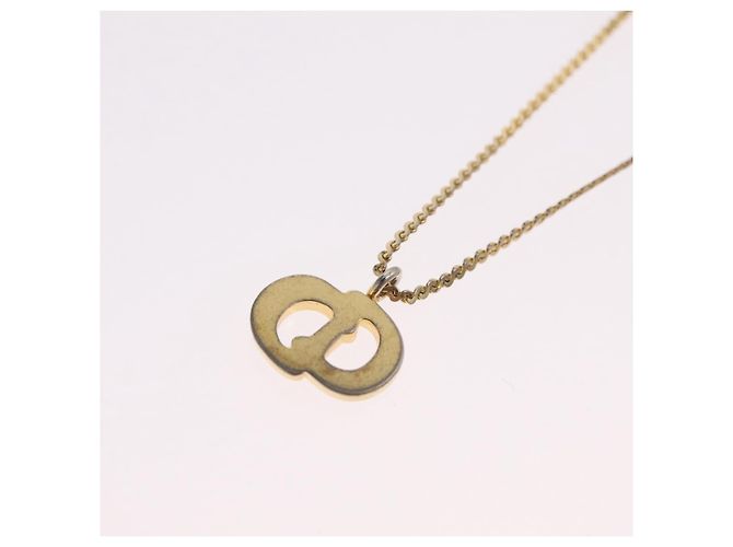 Collana Christian Dior Metal Gold Tone Auth ka6499 - vista 10