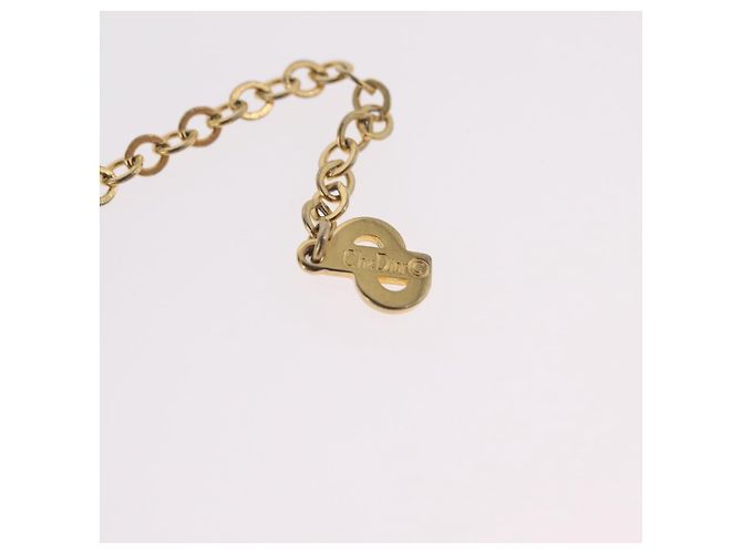 Collana Christian Dior Metal Gold Tone Auth ka6499 - vista 16