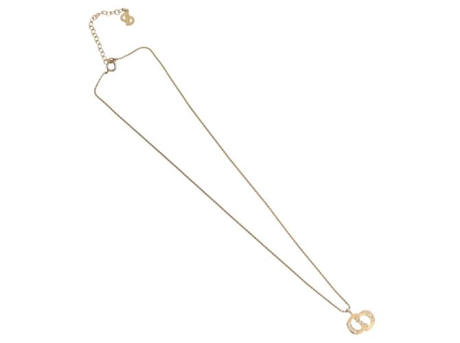 Collana Christian Dior Metal Gold Tone Auth ka6499 - vista 2