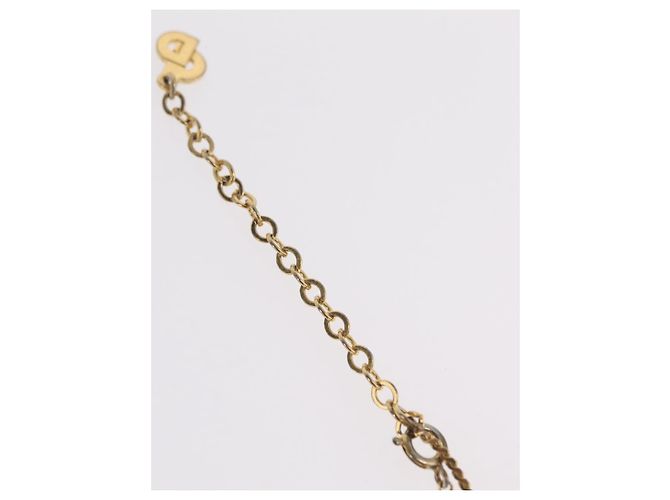 Collana Christian Dior Metal Gold Tone Auth ka6499 - vista 8