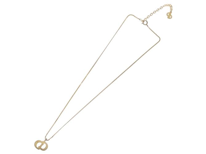 Collana Christian Dior Metal Gold Tone Auth ka6499 - vista 9