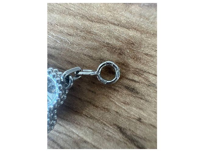 Van Cleef & Arpels Bracciale Vintage Alhambra Oro Bianco Diamanti - vista 3