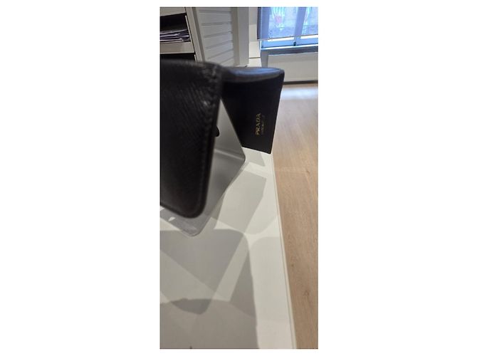 Prada Porte-clés en cuir Saffiano noir - vue 7