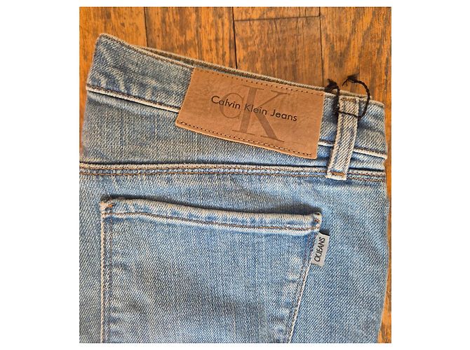 Calvin Klein Jeans Flare Donna Blu Chiaro Denim Stretch W30 - vista 2