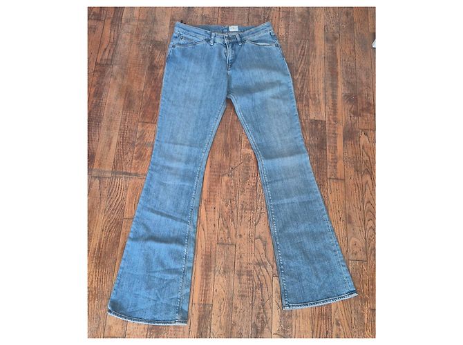 Calvin Klein Jeans Flare Donna Blu Chiaro Denim Stretch W30 - vista 4