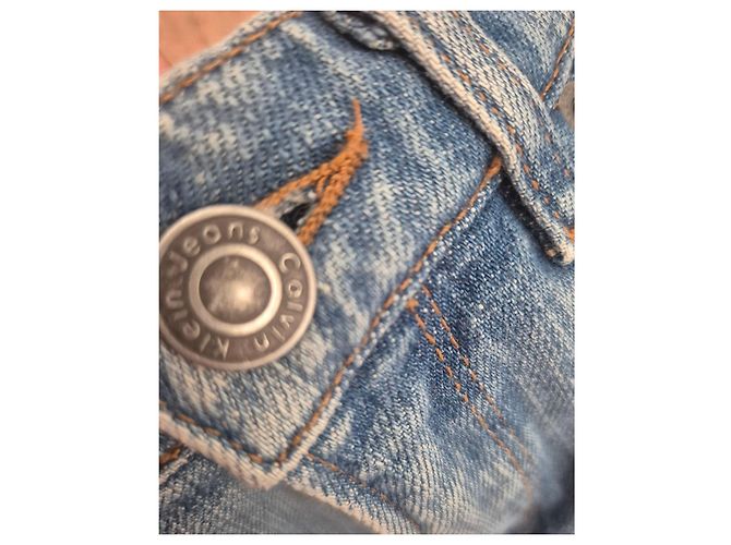 Calvin Klein Jeans Flare Donna Blu Chiaro Denim Stretch W30 - vista 6