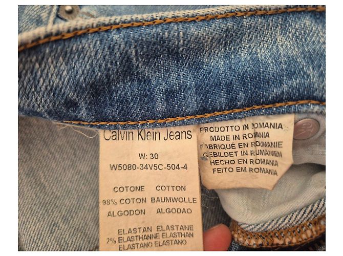 Calvin Klein Jeans Flare Donna Blu Chiaro Denim Stretch W30 - vista 7