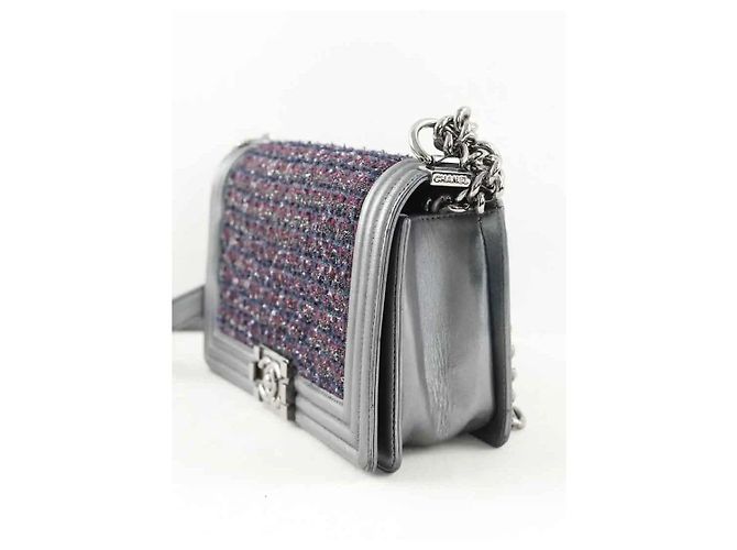 Chanel Borsa a tracolla Boy grigia Grigio - vista 3