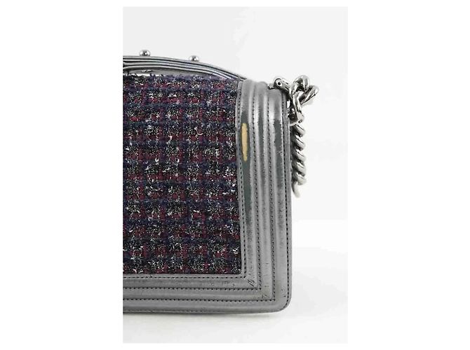 Chanel Borsa a tracolla Boy grigia Grigio - vista 5