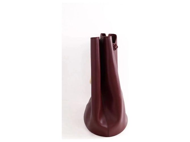 Bottega Veneta Cabas Grand double clam bucket bag bordeaux - vista 2