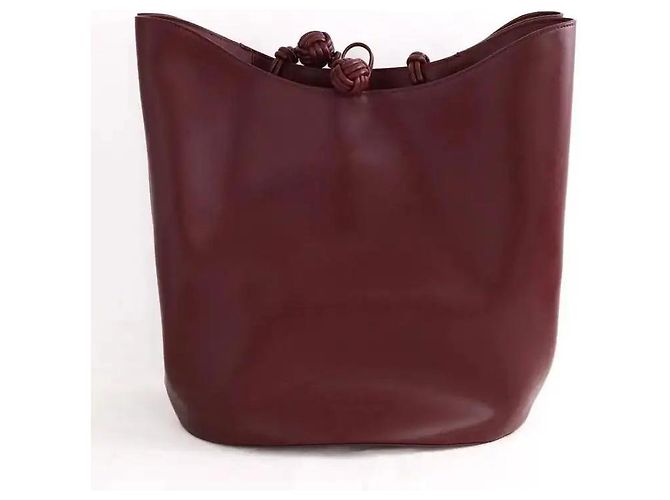 Bottega Veneta Cabas Grand double clam bucket bag bordeaux - vista 3