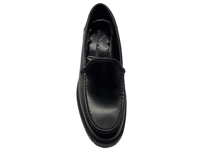 Mocassini / Ballerine in pelle lucida Manolo Blahnik Nero - vista 4