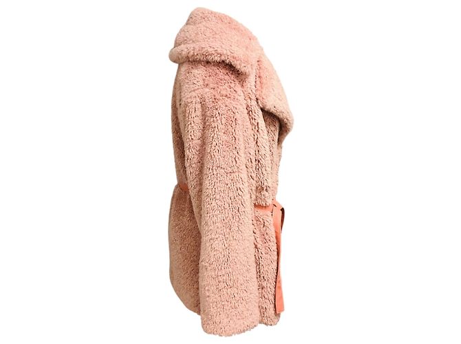 Dundas x Revolve Stevie Kunstpelz Teddy Mantel Blush Pink - Ansicht 2