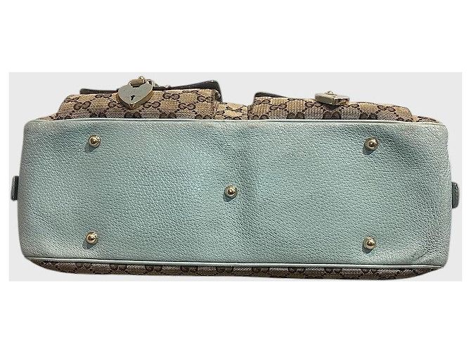 Padlock Gucci Lock Heart Canvas Tasche Beige - Ansicht 8