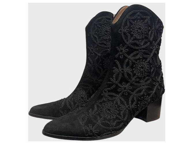 Botas de cano curto Tabitha Simmons pretas T.37,5 Preto - vista 3